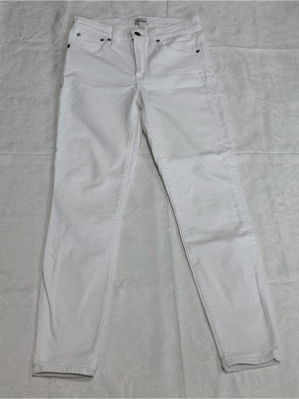 J.Crew Denim White Straight Skinny Jeans Women’s 27 Mid Rise Stretch Classic